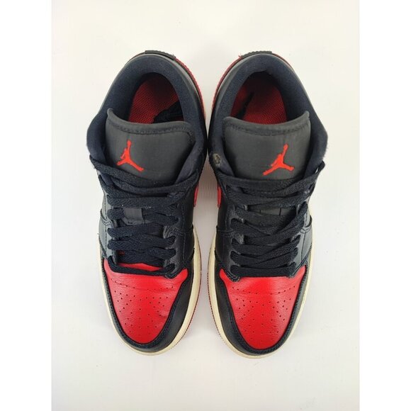 Nike Women's Air Jordan 1 Elevate SE Low Bred Black and Red Sneakers Size 7.5 US - Picture 4 of 9